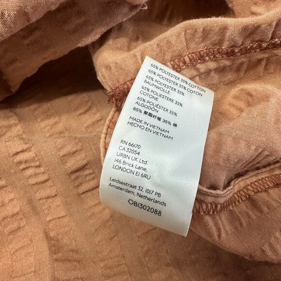 Pilcro and the Letterpress Seersucker Orange Womens XS Menagerie Boho Tunic Top - Picture 10 of 11